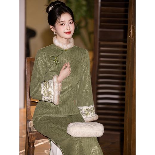 新中式加绒国风旗袍年轻款 BJS8568 商品图3