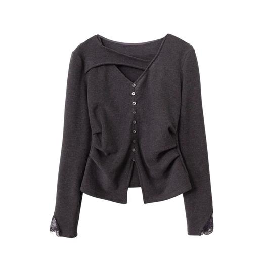 【门店同款】ENJOY冬季“暖冬软糖”领口镂空收腰上衣 168795919 商品图0