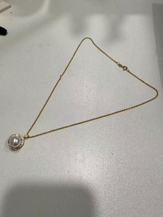 【挚友限定】Rose 极光淡水爱迪生珍珠项链12-13mm 925银强光锆石 商品图5