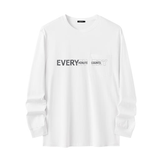 gxgjeans 男装25秋款【棉100%】男士长袖T恤柔软亲肤百搭青少年打底衫K&C 商品图4