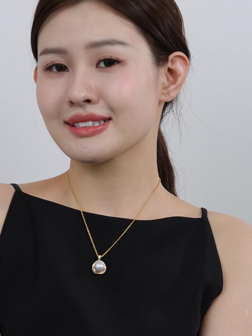 【挚友限定】Rose 极光淡水爱迪生珍珠项链12-13mm 925银强光锆石 商品图4