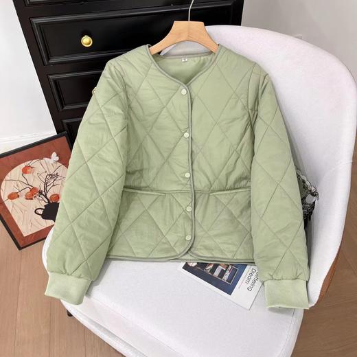 F011326时尚短款袖口罗纹羽绒棉服轻薄小棉服外套 商品图2