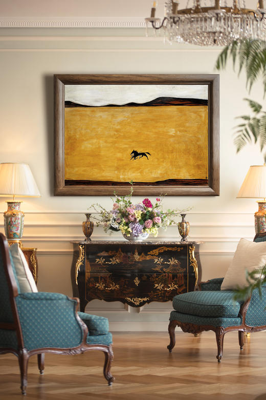 独角鹿西洋古董2017年中国台湾国立历史博物馆授权制作出品著名旅法艺术家常玉签名创作限量版画作品《马》 商品图0