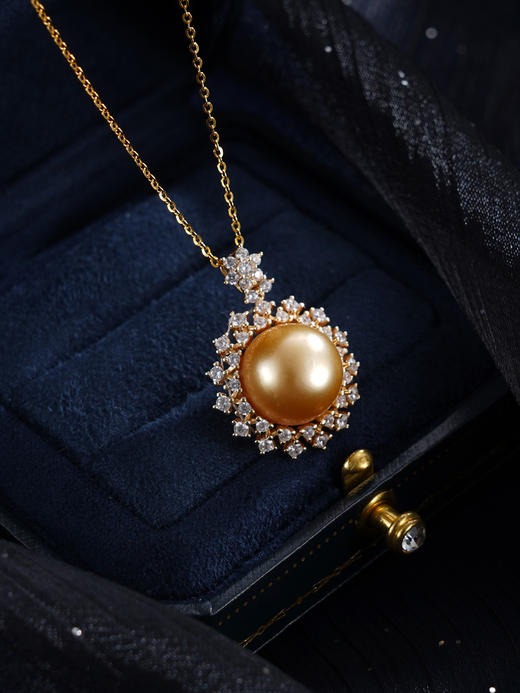 子佩集【金色童话】银S925珍珠惜王妃套链【HJYDZ002】12.5mm珠镀金太阳花金色珠2601 商品图2