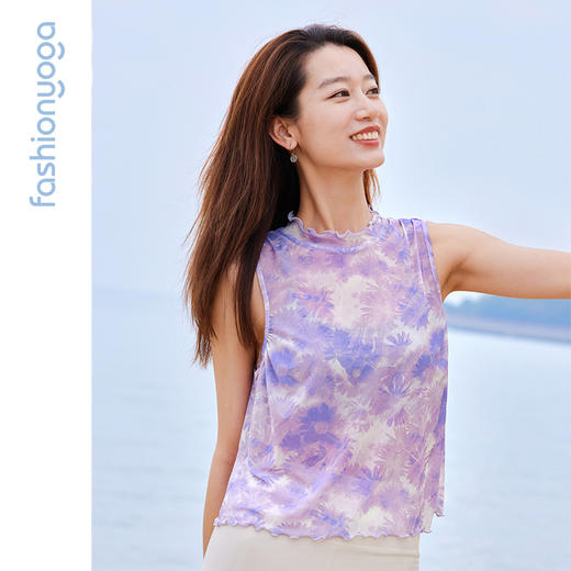 F14218水墨网纱背心外搭 商品图1