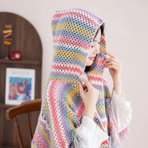 苏苏姐家林屿连帽披肩手工diy编织钩针印象莫奈毛线团自制材料包 商品图2