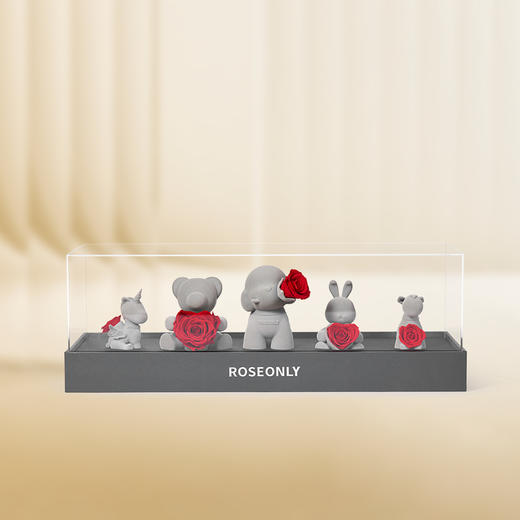 【MINI公仔】ROSEONLY诺誓 永生玫瑰 公仔系列 MINI系列公仔 MINI兔 守爱狗 甜心狗 独角兽 甜心熊 送朋友 送闺蜜 商品图1