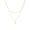三彩2026新款创意金勺吊坠双层项链珍珠锁骨链小众灵动设计通勤女 商品缩略图3