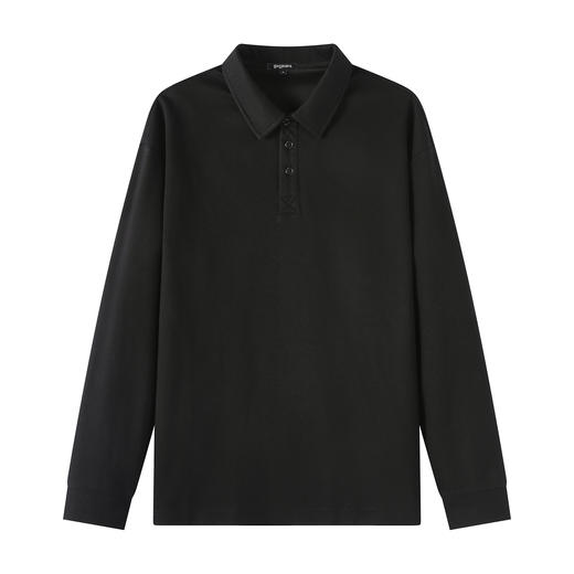 gxgjeans 男装男士长袖POLO衫25秋款纯色百搭校园通勤青少年打底衫上衣K&C 商品图5
