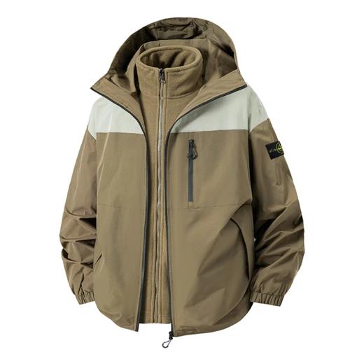 F011386新款三合一户外山系运动透气宽松连帽茄克休闲外套 商品图2