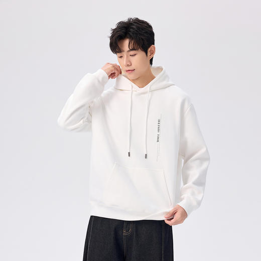 gxgjeans 男装男士连帽卫衣2025秋款简约舒适百搭休闲潮流学生运动外套上衣K&C 商品图1