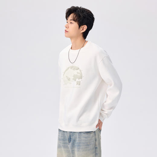 gxgjeans 男装【多色可选】男士圆领卫衣2025秋款舒适简约休闲打底衫上衣男K&C 商品图1