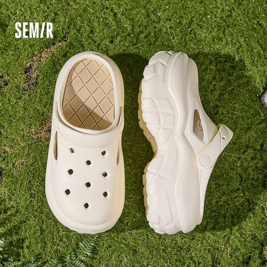 Semir女士厚底增高洞洞鞋春夏款沙滩鞋EVA凉鞋凉拖鞋 商品图1
