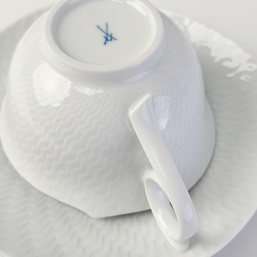 品牌直发 Meissen 神奇波浪素白茶杯碟  杯180mLx1+碟14cmx1 商品图3
