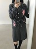 F011341学院风菱格单排扣设计针织开衫+针织半裙套装女款 商品缩略图7