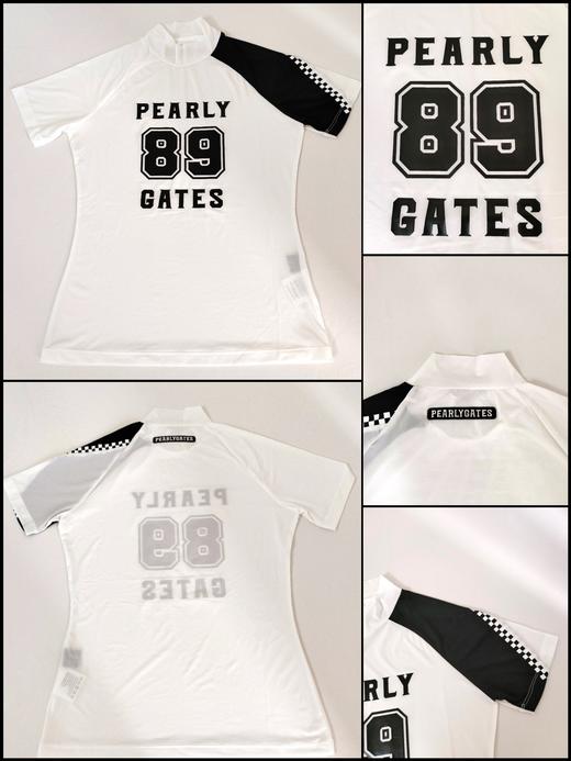 PG家春夏新款女士立领修身短袖来啦！🇰🇷渠道高品质❗️春夏就是要穿这种轻薄高弹力的单品，能够保证你上身的舒适度！印花设计生动活泼，充满学院风格的设计拼色，上身你就知道有多棒 ！ 商品图3