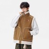 F011388新款三色高品质ins美式双面穿皮毛一体棉马甲棉衣外套 商品缩略图4