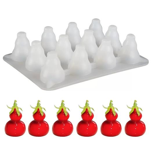 厨易购葫芦鹅肝模具创意烘焙樱桃鹅肝意境冷菜摆盘装饰硅胶模具 商品图4