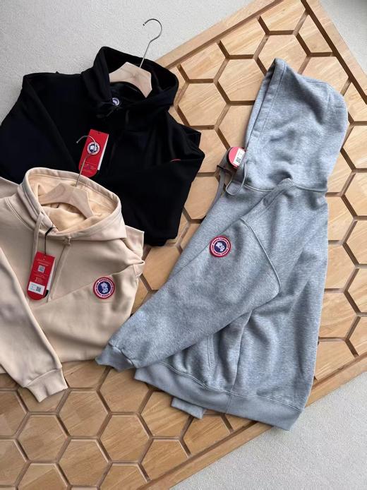 F011360新款纯棉针织复合奥立绒休闲加厚连帽卫衣 商品图3