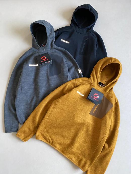 F011313连帽压胶口袋保暖摇粒绒抓绒衣连帽夹克户外保暖卫衣 商品图0