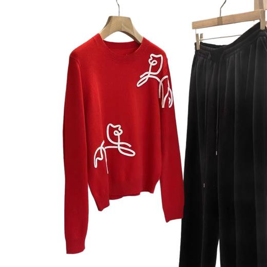 渠道货！巨巨巨推荐~2026高品质马年限定奔腾小马线条羊毛毛衣！ 商品图4