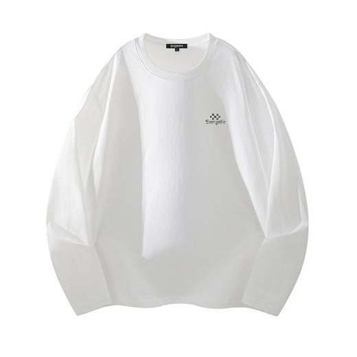 gxgjeans 男装【棉100%】情侣款长袖T恤25秋款简约舒适百搭校园男士上衣K&C 商品图6