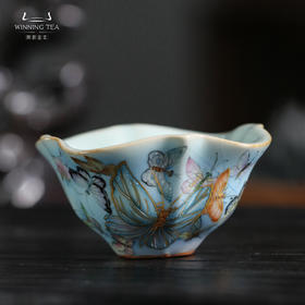 问鼎鼎峰系列天青老款银杏杯（梦蝶飞舞）