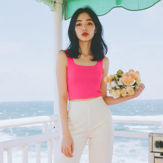 FA205小方领V字背背心 商品图0