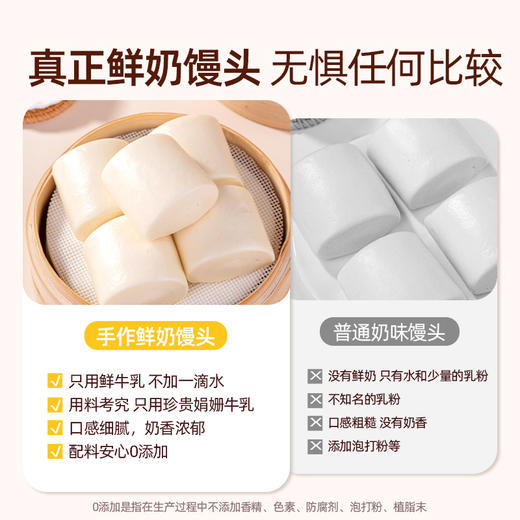 头厨手作鲜奶馒头奶香小馒头儿童速食早餐速冻面点半成品加热 商品图3