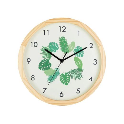 挂墙卧室时钟挂表 松木 实木挂钟 树叶 30SW-NA 商品图1