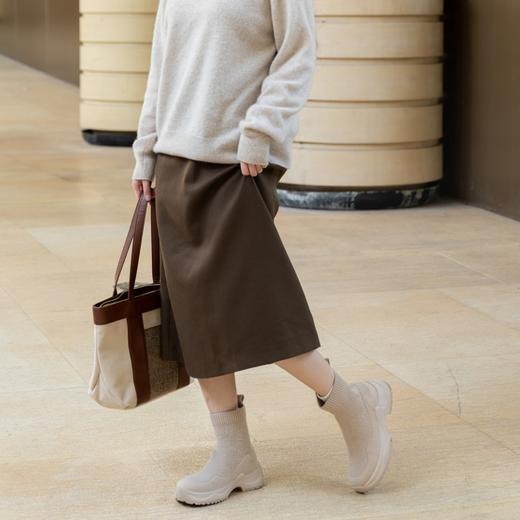 响午厚底羊毛飞织踝靴|专利波浪大底，回弹力up，自在舒适久穿不累 商品图4