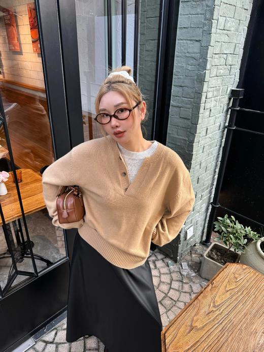 纯原剪89.2%绵羊毛+10.8%山羊绒M*CO假两件羊绒衫 商品图9