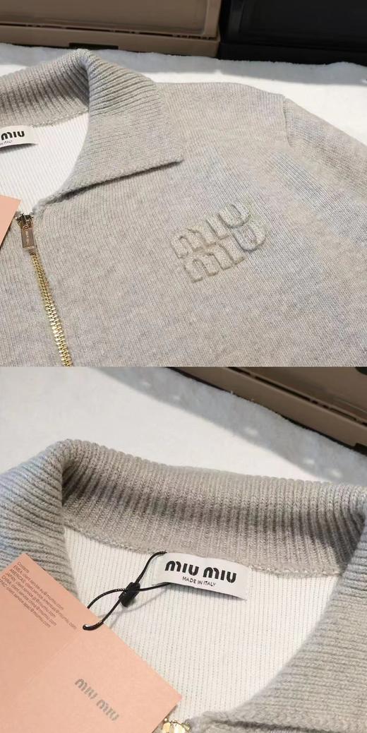 F011303新款暖色LOGO贴布绣羊毛翻领拉链长袖开衫外套 商品图13