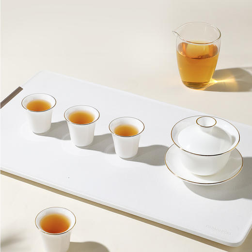 小罐茶园·描金盖碗套组 （盖碗约170ml、公道杯约200ml、品茗杯约50ml）【现货】 商品图7
