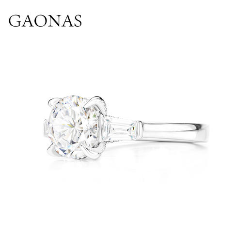 GAONAS 经典圆形3ct璀璨白色戒指11839JW 商品图2