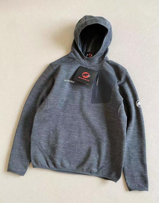 F011313连帽压胶口袋保暖摇粒绒抓绒衣连帽夹克户外保暖卫衣 商品图8