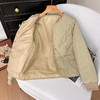 F011326时尚短款袖口罗纹羽绒棉服轻薄小棉服外套 商品缩略图6