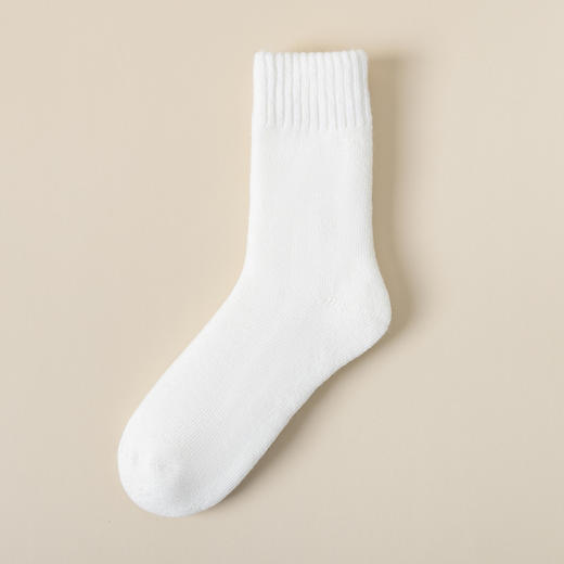 【YW】无忧购25元5双 35元10双秋冬加厚保暖羊绒地板袜中筒月子袜纯色睡眠袜2100（现货48小时内发货） 商品图5