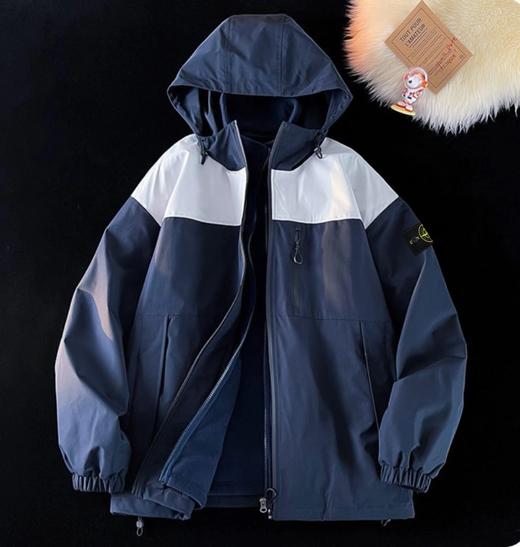 F011386新款三合一户外山系运动透气宽松连帽茄克休闲外套 商品图6