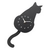 新款挂钟现代时尚挂墙简约卡通摆钟猫黑猫花猫时钟 商品缩略图5