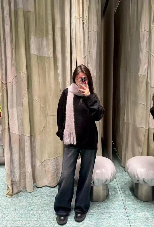 F011306新款暗黑破坏字母标语1996重磅羊毛混纺针织毛衣男女同款 商品图6