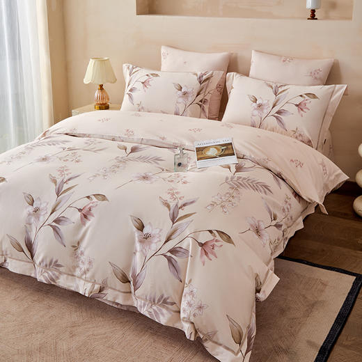 多喜爱 全棉斜纹印花套件 森氧絮语/花绵【新疆棉】【精美织带】【芬纳诺抗菌】【宽边枕袋】【金色礼盒包装】柔软亲肤 吸湿透气 耐洗耐磨 不易褪色 商品图1