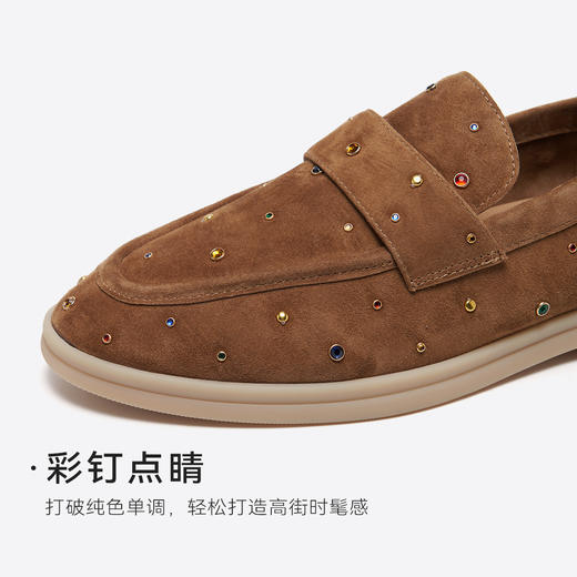 【万步系列】星期六26春新款法式彩钉一脚蹬乐福鞋SSE1111172 商品图12
