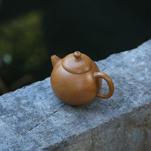 龙德堂陶艺 汤宣武 作品《菊花西子》原矿葵黄朱泥 230cc 库存请咨询客服 商品图3