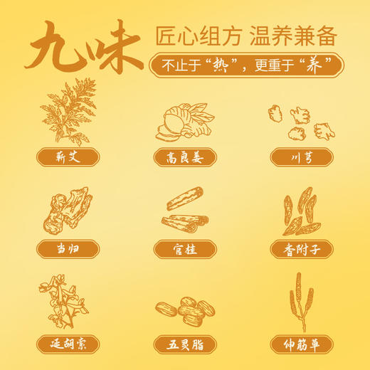 皇族养心堂九味本草温养灸持续暖护便捷贴敷艾灸贴暖贴 商品图5