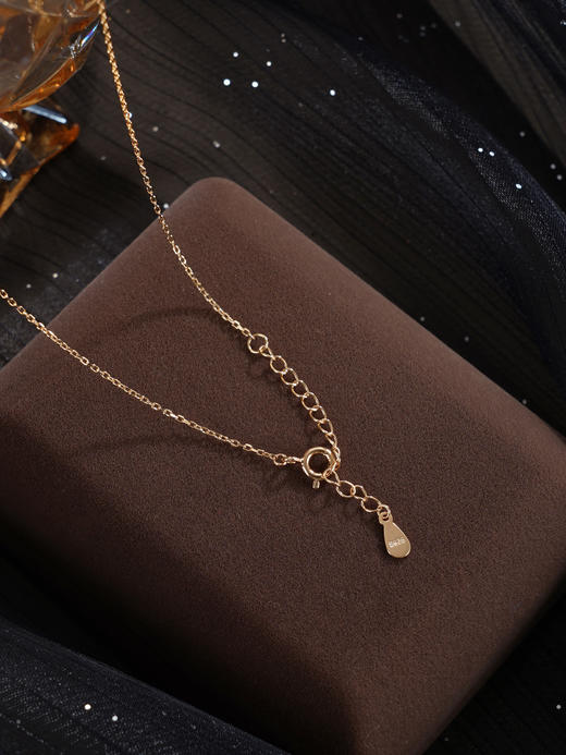 子佩集【暮光之遇】银S925珍珠惜王妃套链【HJYTL012】9.5mm珠镀金星点金色珠吊球2601 商品图5