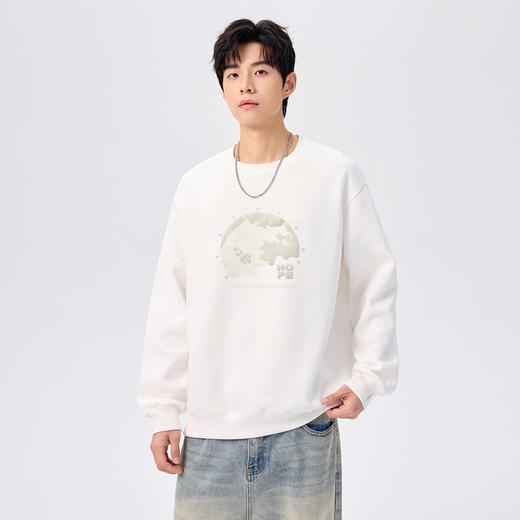 gxgjeans 男装【多色可选】男士圆领卫衣2025秋款舒适简约休闲打底衫上衣男K&C 商品图2