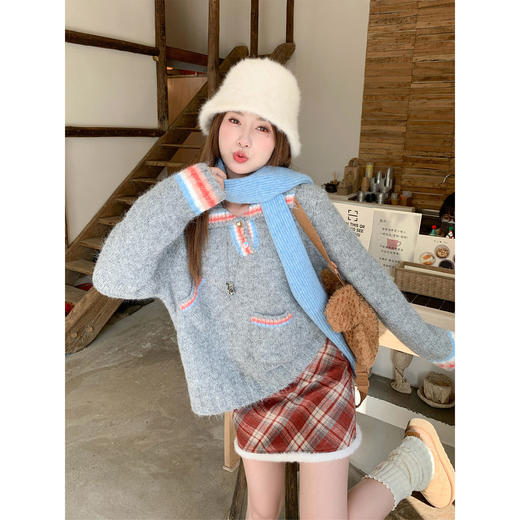 <曾小咸推荐>现货秒杀 ！微信超特价！新年战袍红格子半身裙 日常129.99 立减60 秒杀69.99！！ 商品图4