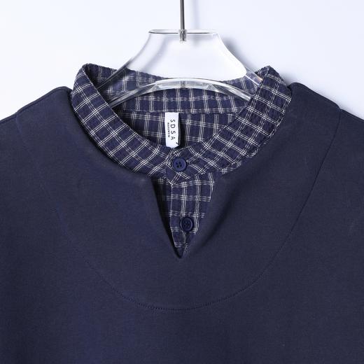 26WY36SDSA男士秋冬新款痞帅男装韩版简约拼接立领卫衣百搭宽松上衣百搭 商品图2