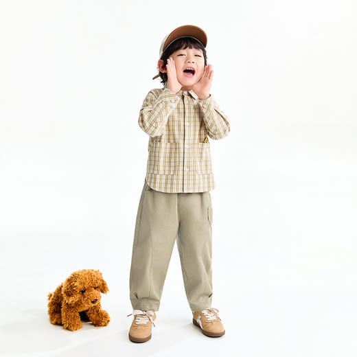 【实体店同款】男童全腰梭织长裤春季新款安奈儿童装XB616088 商品图3